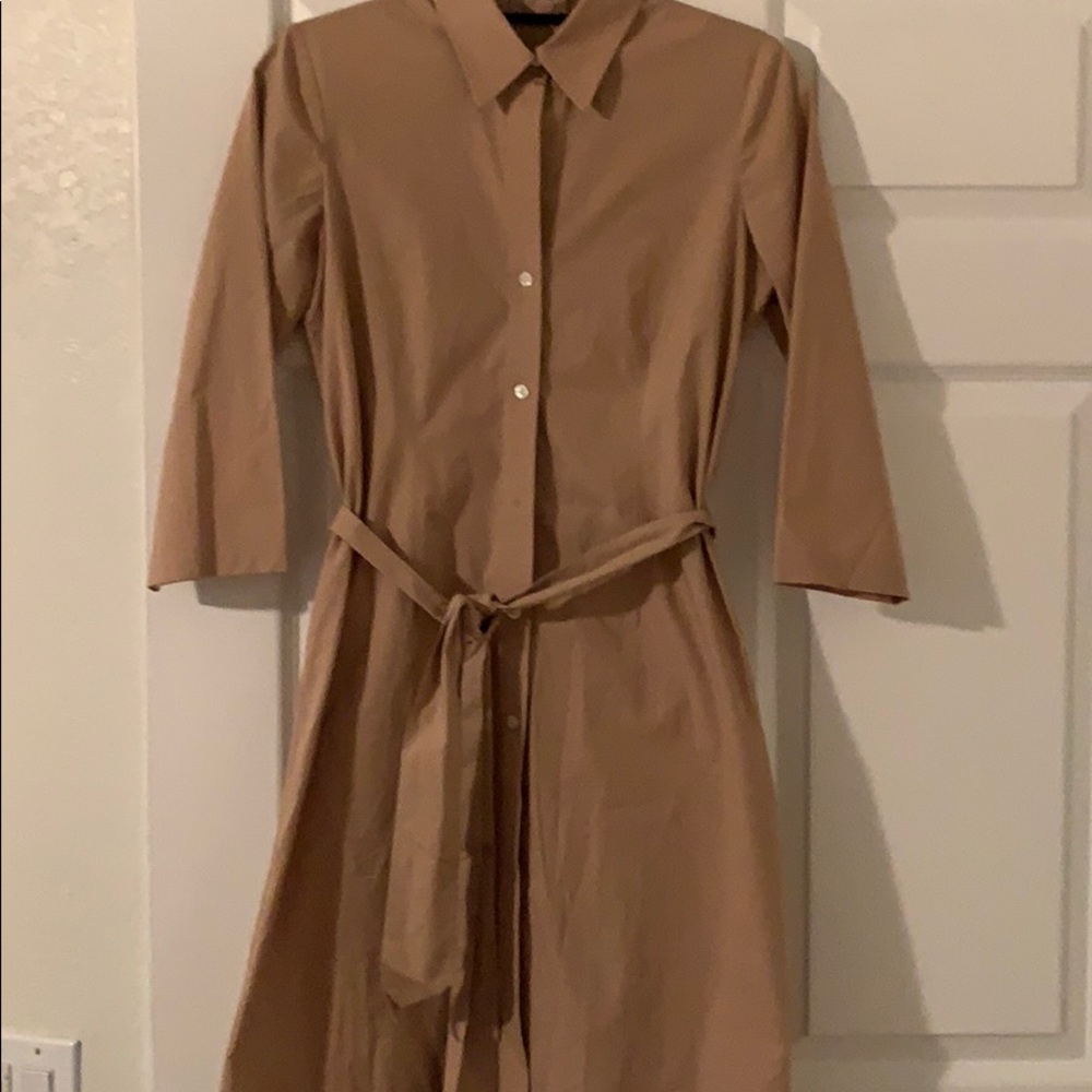 Theory Shirtdress. Light Tan